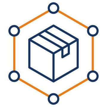 Isometric delivery package icon, hexagon network vector graphic, logistics and shipping symbol for web.