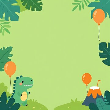 dinosour invitation card theme