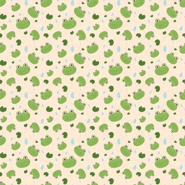 seamless pattern with frog