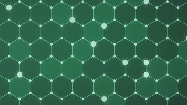Sfondo di rete esagonale di tecnologia medica in loop continuo