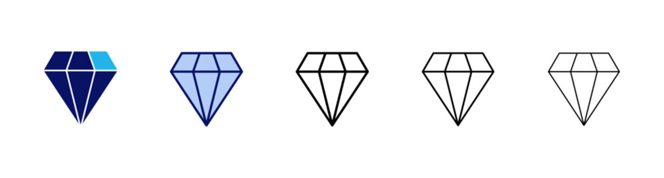 Diamond icon vector. diamond gems sign and symbol
