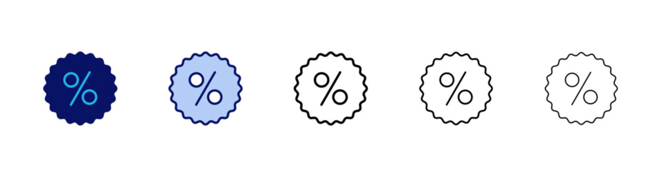 Discount icon vector. Discount tag sign and symbol