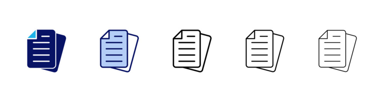 Document icon vector. Paper sign and symbol. File Icon