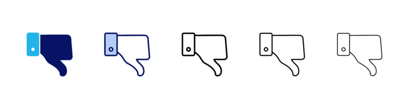 Dislike icon vector. dislike sign and symbol. Hand with thumb down