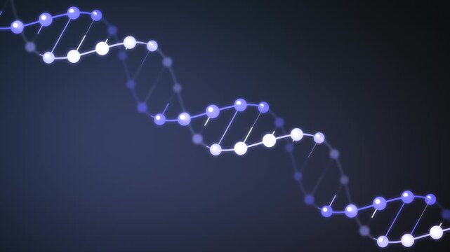 Animaci&oacute;n de doble h&eacute;lice de adn giratoria en bucle en sin costuras
