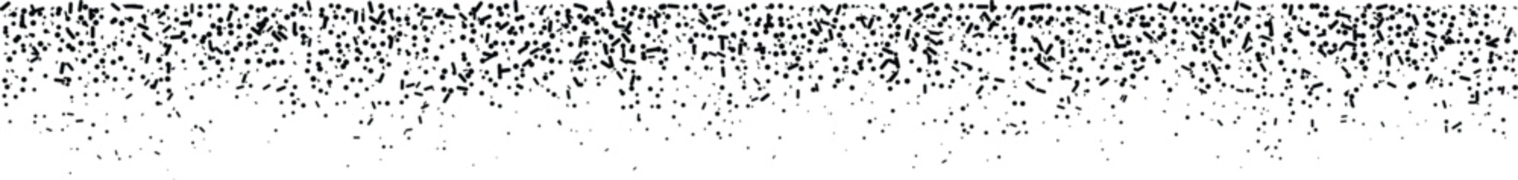black grain texture overlay fading from dense fine noise at the top into a clean white area with smooth gradient dispersion