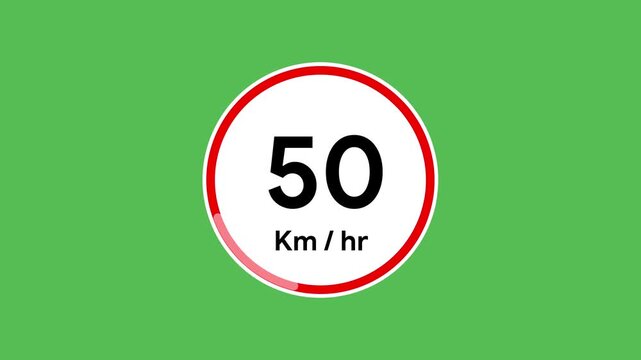 speed limit of 50 kilometers per hour, used for traffic regulation, road safety, and vehicle speed control.