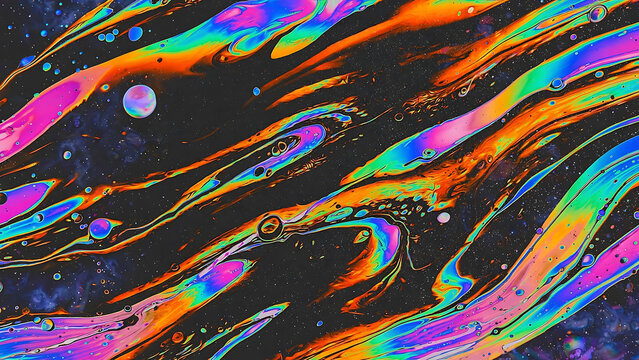 Abstract colorful cosmic swirls and bright space nebula with stars background illustration