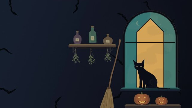Halloween Witch Room Overtaken by Growing Dark Roots