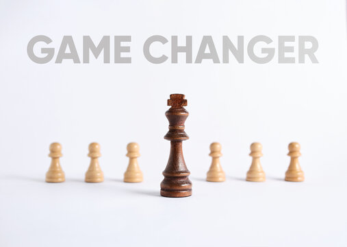 Black king chess piece changing game strategy