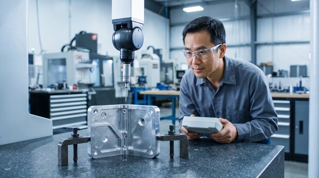 Metrology scan verifies a five-axis machined bracket