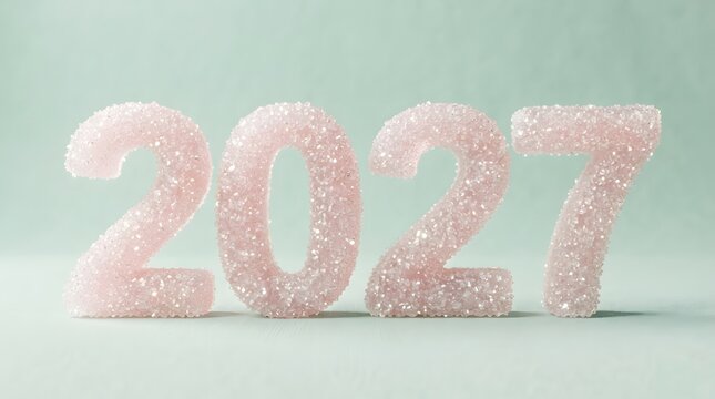 A visually stunning and artistic representation of the year 2027 with a unique texture and