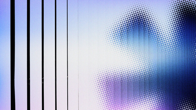 Soft white shape color background with asterisk shape. Blue gradient shape with dots or halftone effect on white minimal background. Simple modern illustration background.