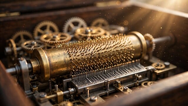 Close-up of intricate vintage