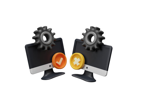 Web development , SEO, coding and programming icon isolated on transparent background, technology computer design, Java web development html concept. Technology process of Software. 3d rendering