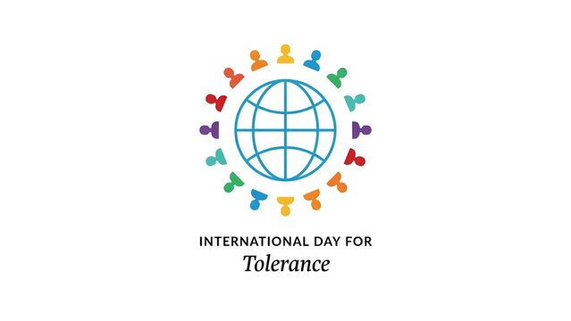 International day for tolerance, diverse people around globe, isolated on white background