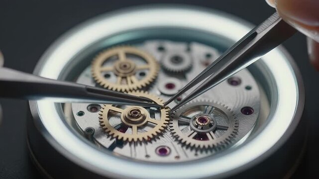 Precision Movement in Watchmaking Process