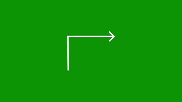 Set arrow icon animation with green screen