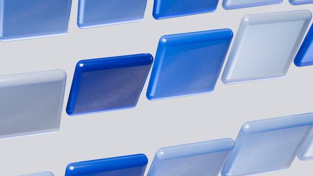 Blue square buttons forming a modern digital user interface grid