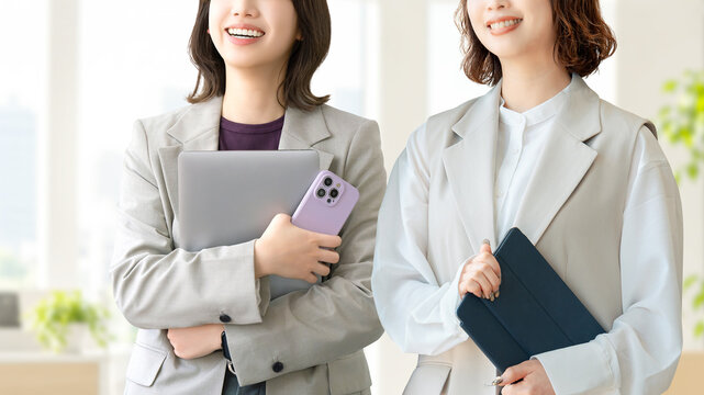 女性2人のビジネスチームワークイメージ