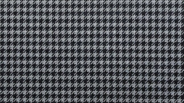 Black and white houndstooth fabric pattern texture