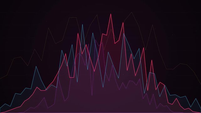 Chaotic Multicolor Line Graphs Intersecting on Dark Background