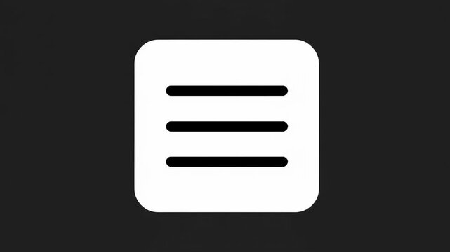 Menu icon subtly scales on a dark digital interface background. Website navigation design, mobile app interface demonstration, and software tutorial.