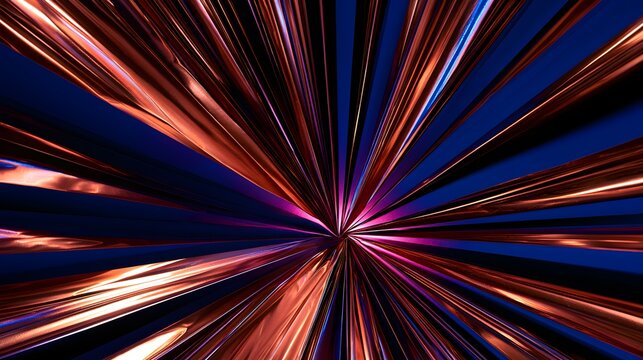 Several parallel folds of metallic foil photographed from one side