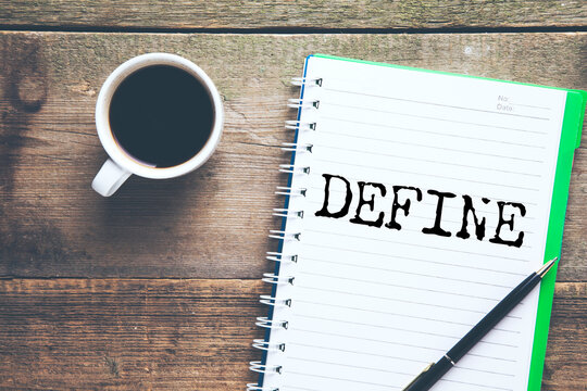 DEFINE word written on paper