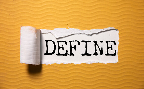 DEFINE word written on paper