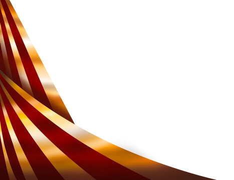 Abstract Red and Gold Curved Certificate Corner Background