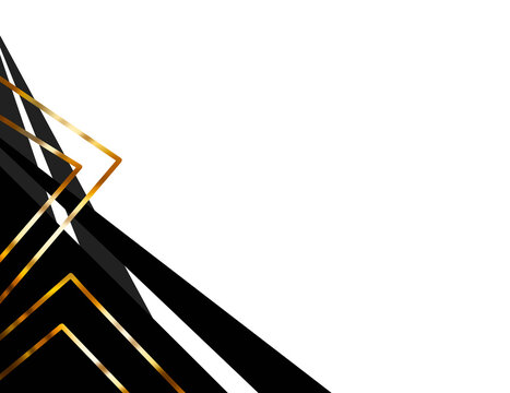 Abstract Geometric Gold Lines Certificate Corner Border Background Element