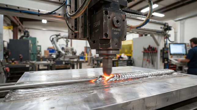 Friction stir additive manufacturing tool depositing solid state forged aluminum layer