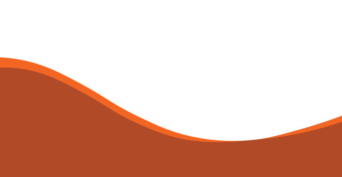 Abstract orange wave background with a bright white space for text