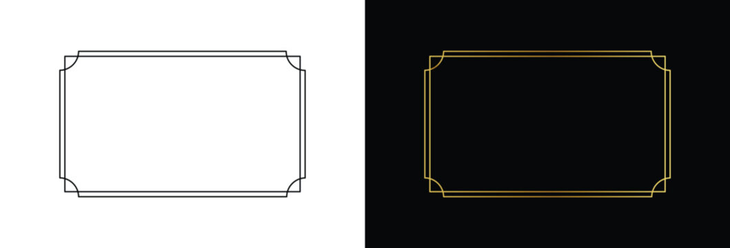 Geometric frame design with contrasting black and white color schemes for backgrounds