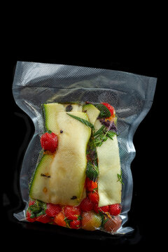 Vegetables and Fruits Stored in Vacuum Bag