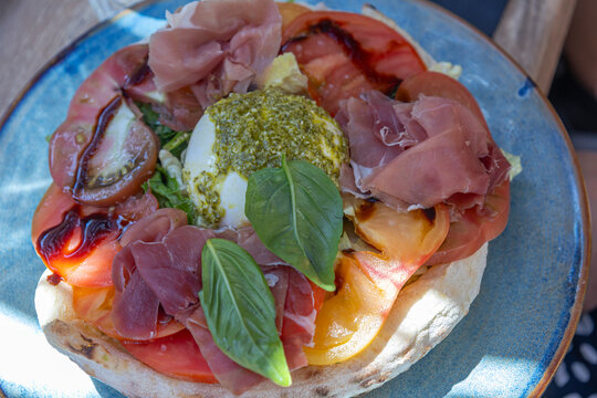 Fresh Food With Cheese and Vegetables on a Plate