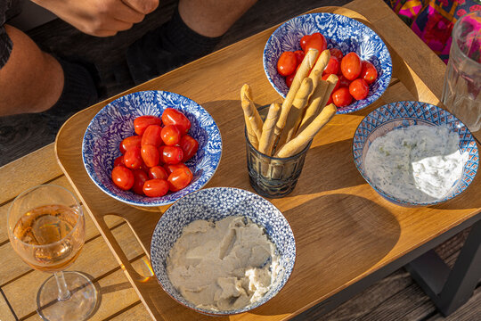 Snack Time With Friends on a Sunny Day