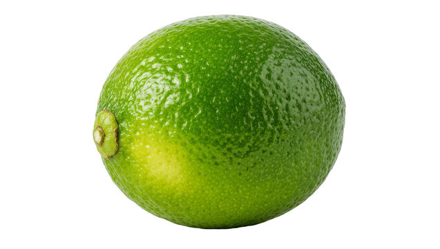 Fresh whole green lime citrus fruit with textured peel