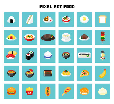 ドット絵 食べ物 アイコンセット