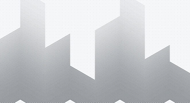 Abstract futuristic geometric background with dynamic parallel lines and modern halftone pattern