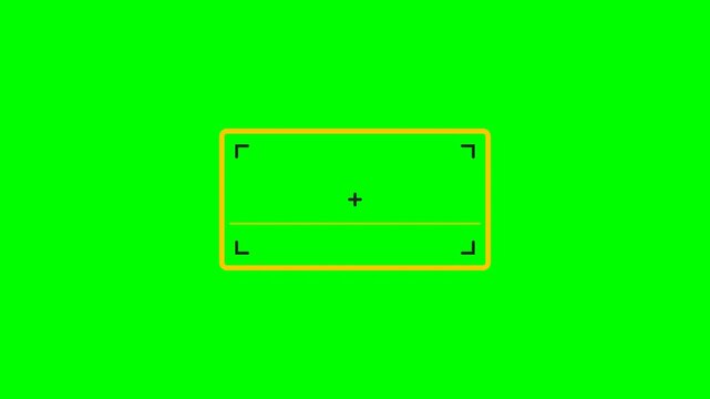 Orange digital tracking markers on a green screen background