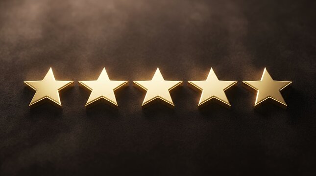 premium quality golden five star rating symbol representing top customer satisfaction and excellence in service feedback and review five star rating symbol quality golden premium top