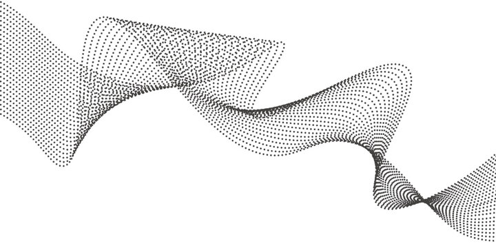 Abstract background with dot wave pattern.