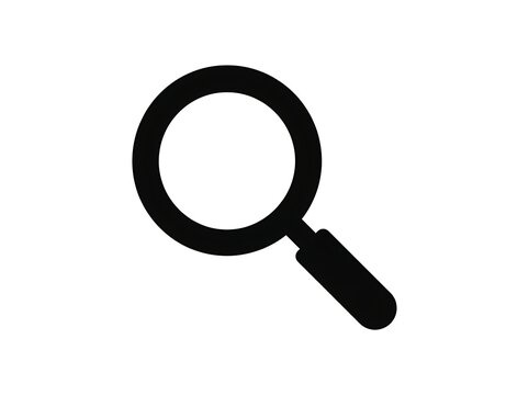 Magnifying glass vector icon isolated on white background