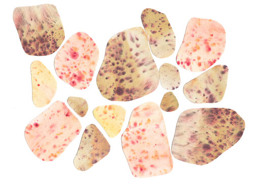 Mixed Peach And Tan Cutouts
