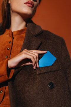 Stylish woman with credit card