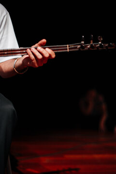 Musician Playing Traditional Saz