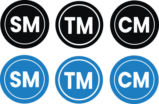 tm trademark and copyright symbol icons  service mark
