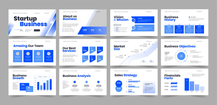 Startup Business Presentation Slide Design
